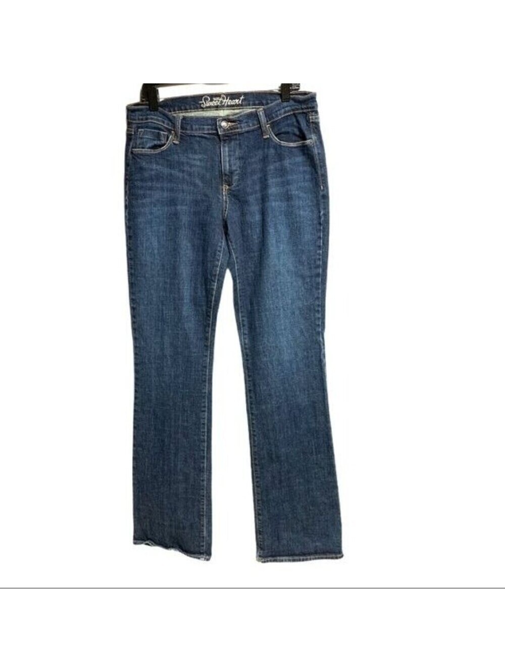Old Navy Sweetheart Bootcut Jeans Womens 10 Long Dark Wash Denim Stretch Indigo